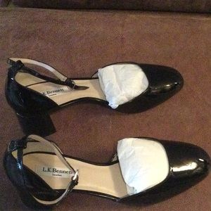 L K Bennet black patent leather shoes- brand new